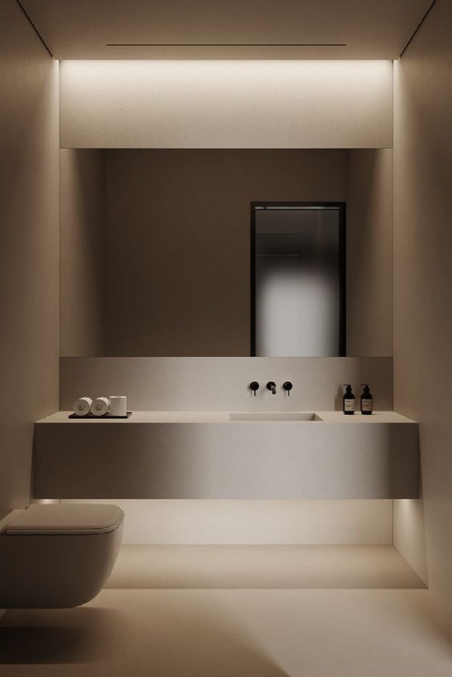 Ilustração do Stock: klein raffiniert modern Bad Badezimmer